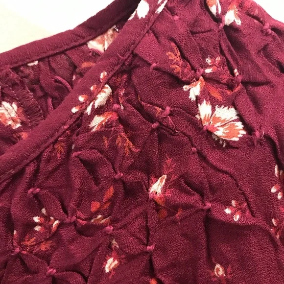 NWT Lucky Brand Boho Peasant Blouse small floral - Picture 4 of 10